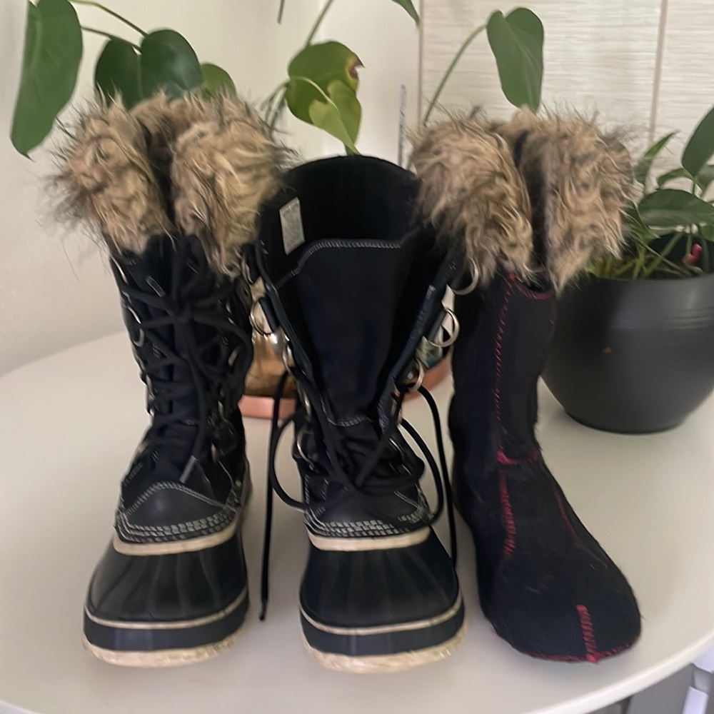 Sorel, Joan of the Arctic Waterproof Boots, Sz 10 Women’s. Removable liner, Blk